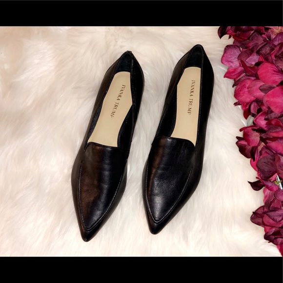 Ivanka Trump Shoes - IVANKA TRUMP Leather Pointed Toe Flats